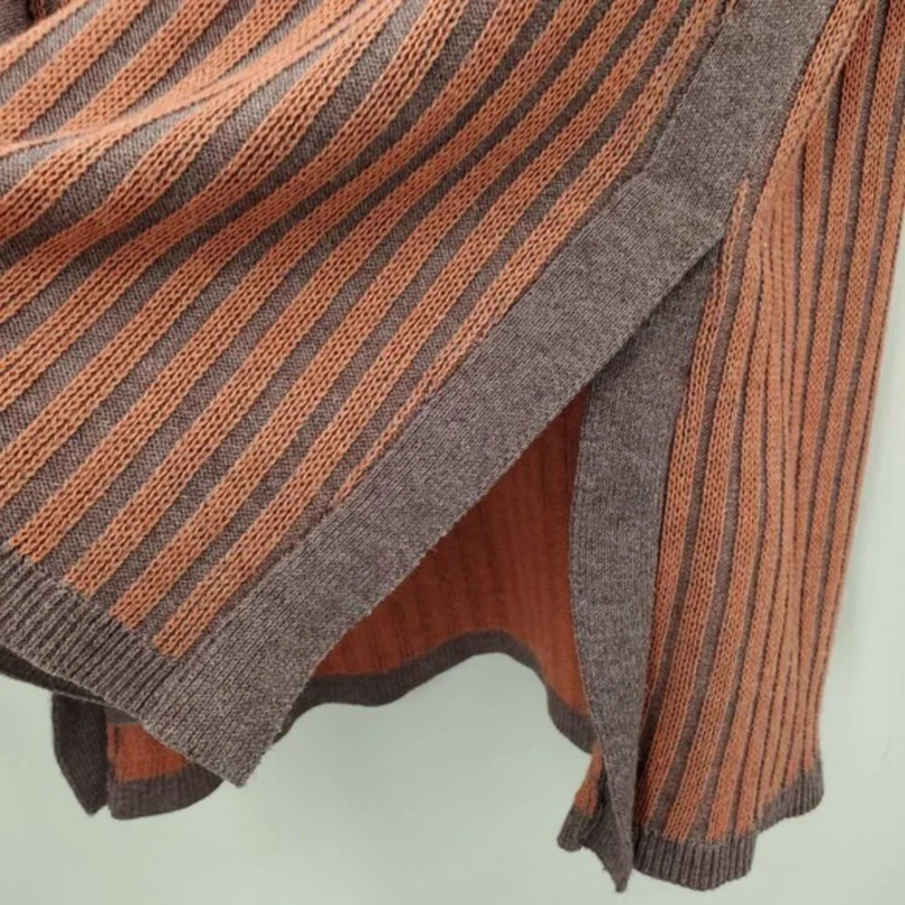Smartwool Shadow Pine V-Neck Rib Sweater M Sparrow Heather/Sunset Coral Heather
